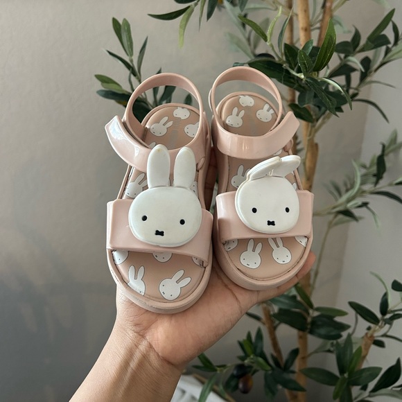 Mini Melissa Other - Mini Melissa Pink Bunny Kids Sandals